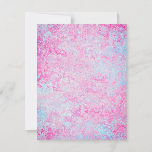 Invitation Pink Filly & Colt Bleu Style occidental Révélation (Dos)