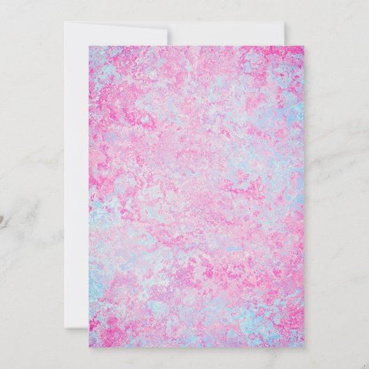 Invitation Pink Filly & Colt Bleu Style occidental Révélation (Dos)