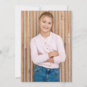 Invitation Pink First Holy Communion White Blossom Photo (Dos)