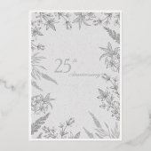 Invitation Pink Floral Art Nouveau Foil (Verso)