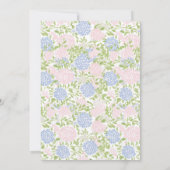 Invitation Pink floral Baptism Invitation, Girl Baptism, (Dos)