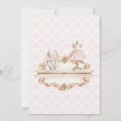Invitation Pink Floral Elegant Hydrangea Vintage Baby (Dos)