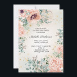 Invitation Pink Floral Foliage Gold Parties scintillant 21e a<br><div class="desc">Elégante invitation de fête de 21e anniversaire pour les femmes avec de belles fleurs d'aquarelle rose rousse et feuilles vert sauge sur un arrière - plan magique de losange glittery or. Contactez-moi pour obtenir de l'aide sur la personnalisation ou pour demander l'appariement ou la coordination des produits Zazzle pour votre...</div>
