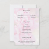 Invitation Pink Floral Funeral Program Card Template (Dos)