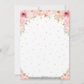 Invitation Pink Floral Little Miss Onederful 1er anniversaire (Dos)