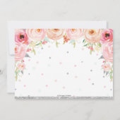 Invitation Pink Floral Little Miss Onederful 1er anniversaire (Dos)