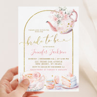 Pink Floral Mariée pour être Fête des mariées Tea 