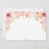 Invitation Pink Floral Miss Onederful 1er anniversaire Photo (Dos)