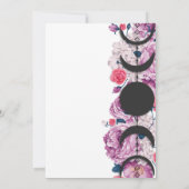 Invitation Pink Floral Moon Phase Wiccan Handfasting (Dos)