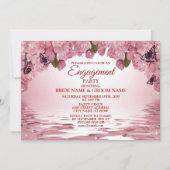 Invitation Pink Floral Nature Butterfly (Devant)