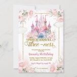 Invitation Pink Floral Princess Royal Castle 3e anniversaire<br><div class="desc">Pink Floral Princess Royal Castle 3ème anniversaire Invitation</div>