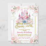 Invitation Pink Floral Princess Royal Castle 7e anniversaire<br><div class="desc">Pink Floral Princess Royal Castle 7ème anniversaire Invitation</div>