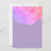 Invitation Pink Floral Rose Lavender Violet violet Mariage vi (Dos)