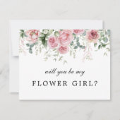 Invitation Pink Floral sera-tu ma Mariage Flower (Devant)