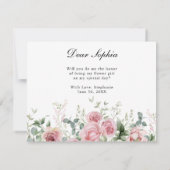 Invitation Pink Floral sera-tu ma Mariage Flower (Dos)
