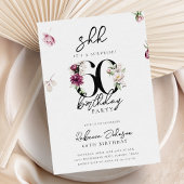 Invitation Pink Floral Surprise 60e anniversaire