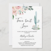 Invitation Pink Floral Taco à propos d'amour Couples Douche (Devant)