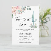 Invitation Pink Floral Taco à propos d'amour Couples Douche (Debout devant)