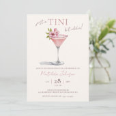 Invitation Pink Floral Tini Bit Ancien 21e anniversaire (Debout devant)