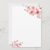 Invitation Pink Floral Wine Glass Watercolor Wedding (Dos)