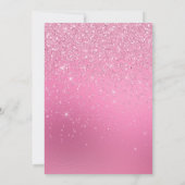 Invitation Pink Foil Girly Parties scintillant étincelle 18e  (Dos)