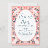 Invitation Pink Folk Art Hop Sur Pâques Brunch (Devant)