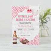 Invitation Pink Football Baby Shower (Debout devant)