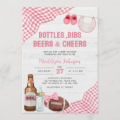 Invitation Pink Football Baby Shower (Devant)