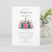 Invitation Pink Forest Christmas (Debout devant)