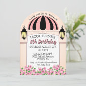 Invitation Pink, French, Paris thème Anniversaire (Debout devant)