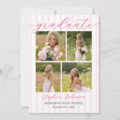 Invitation Pink Freshly Lemon Citrus Graduation Party (Dos)