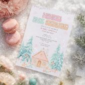 Invitation Pink GingerPread Winter Onederland 1er anniversair