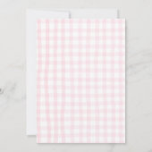 Invitation Pink Gingham Farm Birthday  (Dos)