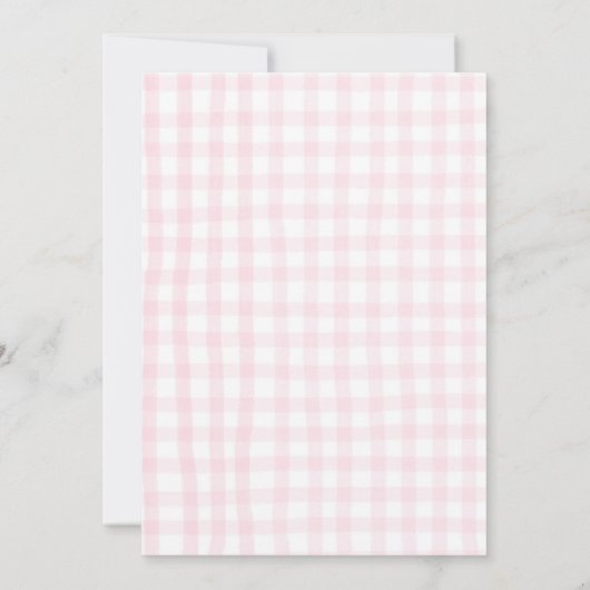 Invitation Pink Gingham Farm Birthday (Dos)