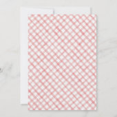 Invitation Pink Gingham Floral One Silly Goose 1st Birthday (Dos)