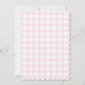Invitation Pink Gingham Teddy Bear Beary First Birthday (Dos)