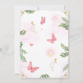 Invitation Pink Girly Princess Fairytale Girls Anniversaire d (Dos)