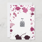 Invitation Pink Girs Art Thématique 9e Anniversaire Fête Invi (Dos)