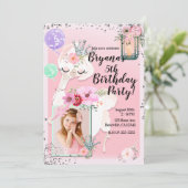 Invitation Pink Glam Diva Llama Princesse Anniversaire Photo (Debout devant)