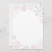 Invitation Pink Glitter Snowflake 1st Birthday (Dos)