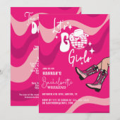 Invitation Pink Go Girls Bachelorette Party (Devant / Derrière)