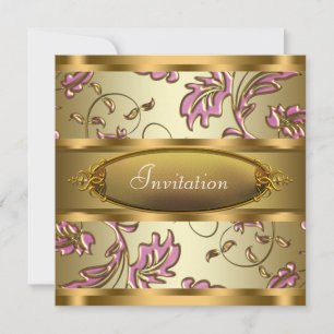 Invitation Pink Gold All Occasion Party