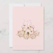 Invitation Pink Gold Castle Princess Photo 1er anniversaire (Dos)