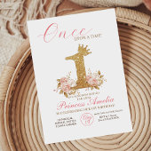 Invitation Pink Gold Couronne Princesse Premier anniversaire