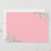 Invitation Pink Gold Floral Greenery Sweet 16 Anniversaire Ph (Dos)