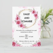Invitation Pink Gold Free (Debout devant)