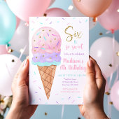 Invitation Pink Gold Ice 6e Crème Anniversaire
