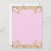 Invitation Pink & Gold Lace Chic Dirty 30 30e anniversaire (Dos)