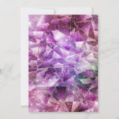 Invitation Pink & Gold Midnight Crystal Galaxy 21e anniversai (Dos)