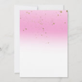 Invitation Pink & Gold Modern Glam Confetti fête d'anniversai (Dos)